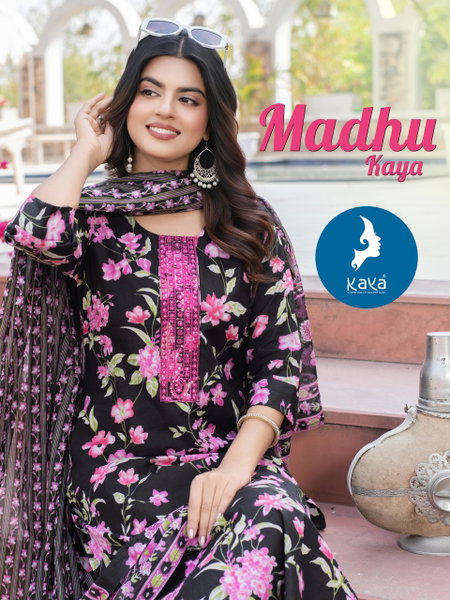 Madhu By Kaya Cotton Printed Kurti With Bottom Dupatta Wholesale Price In Surat
